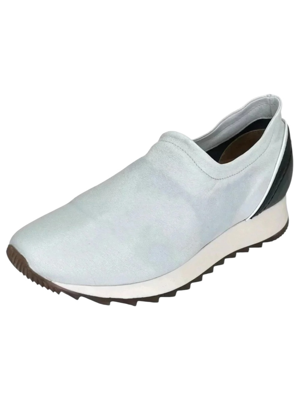Aquatalia Daelyn Nappa Leather Slip On Hidden Heel Womens Sneakers Size 7.5M